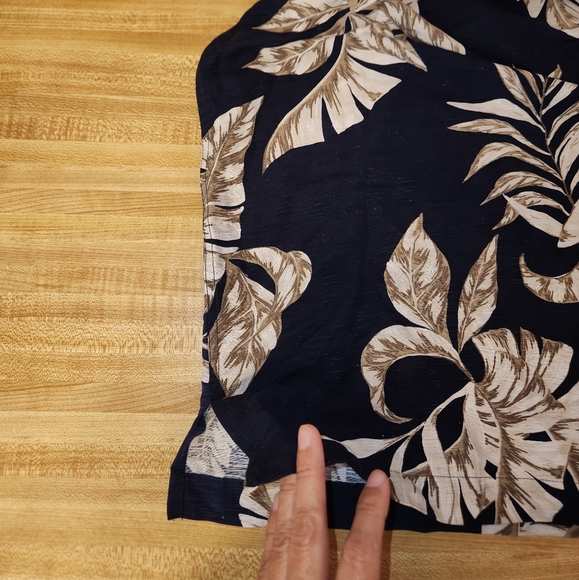 CARIBBEAN 100% Silk Men’s Hawaiian Shirt Dark Navy Blue, size 4XB - Picture 5 of 10